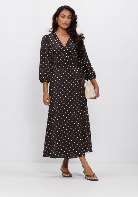 NEO NOIR Robe midi MALINGA DOT DRESS en marron - large