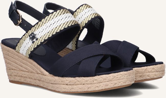 Blauwe TOMMY HILFIGER Sandalen GOLDEN WEBBING MID WEDGE Blauwe TOMMY HILFIGER Sandalen GOLDEN WEBBING MID WEDGE - large