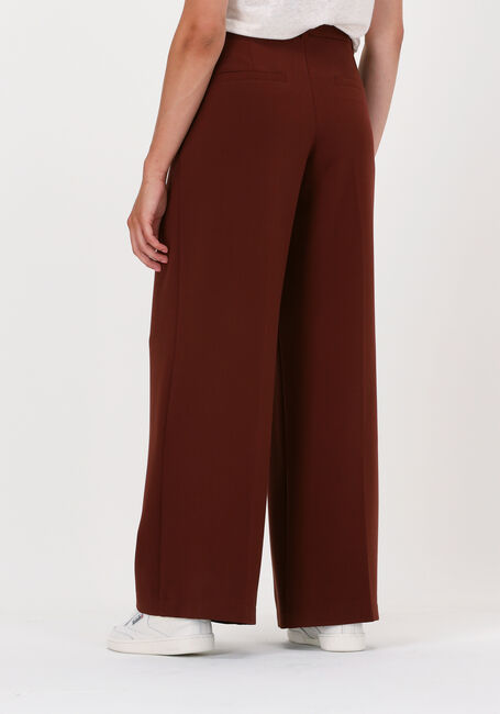 SUMMUM Pantalon large TROUSERS STRUCTURED STRETCH en marron - large