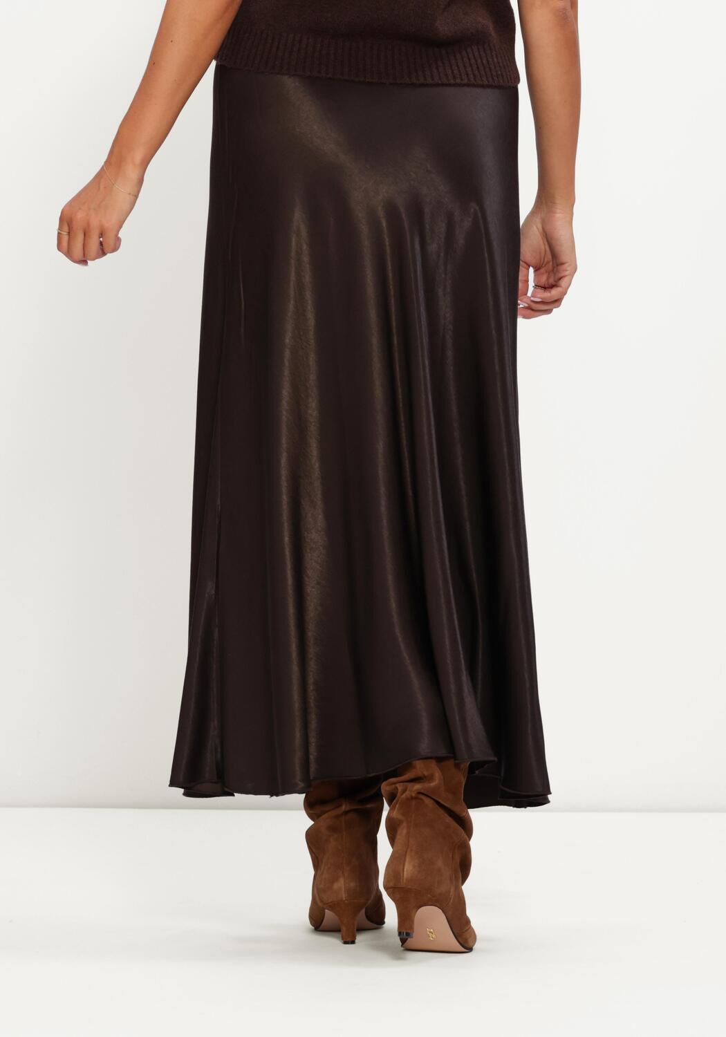 Bruine MSCH COPENHAGEN Maxirok MSCHNICOLETTE ULLAS SKIRT - large