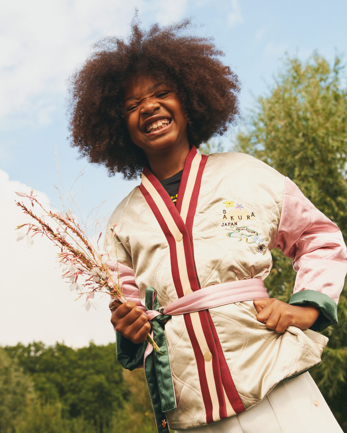 Donkergroene SCOTCH & SODA Jack REVERSIBLE SOUVENIR KIMONO BOMBER - large