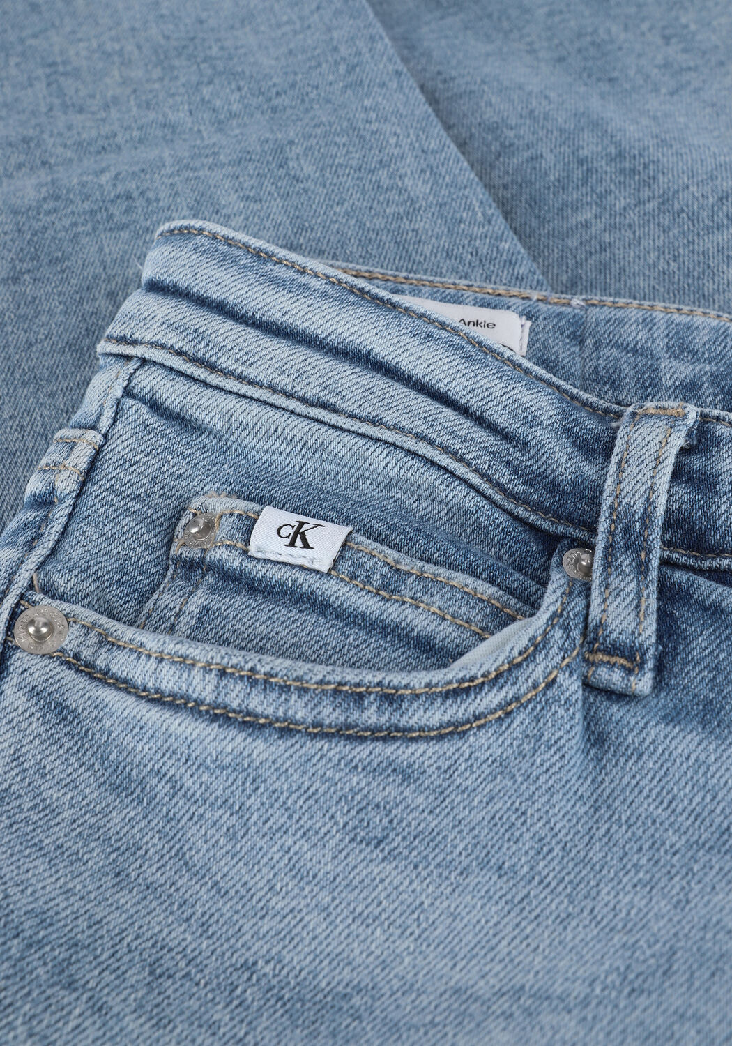 CALVIN KLEIN Skinny jeans MID RISE SKINNY ANKLE Bleu clair - large