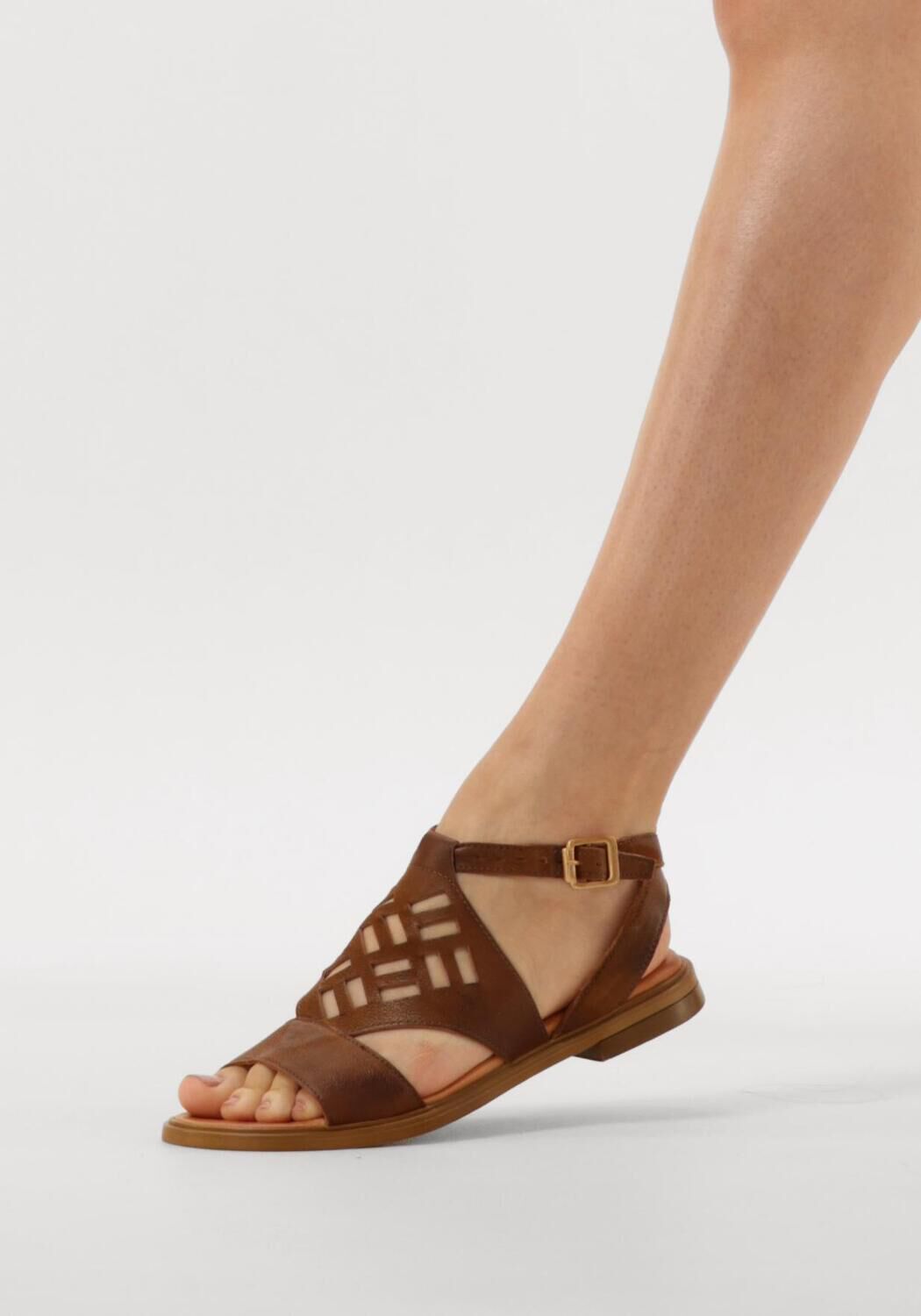 AYANA Sandales plates M05088 en cognac - large