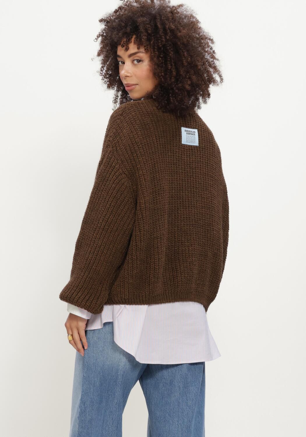 Bruine AMERICAN VINTAGE Trui CYROW - large