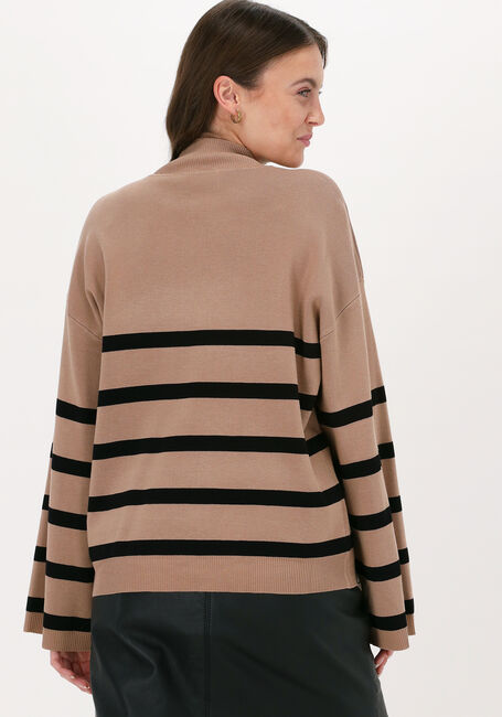 NEO NOIR Pull ENA STRIPE KNIT BLOUSE en camel - large