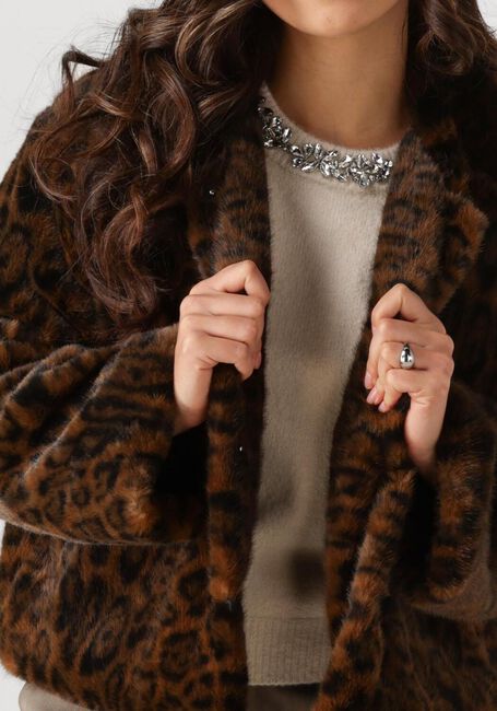 NEO NOIR Jack MELODIE LEO FAUX FUR JACKETDAM en marron - large