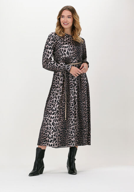 Bruine CATWALK JUNKIE Midi jurk DR WILD LEOPARD - large