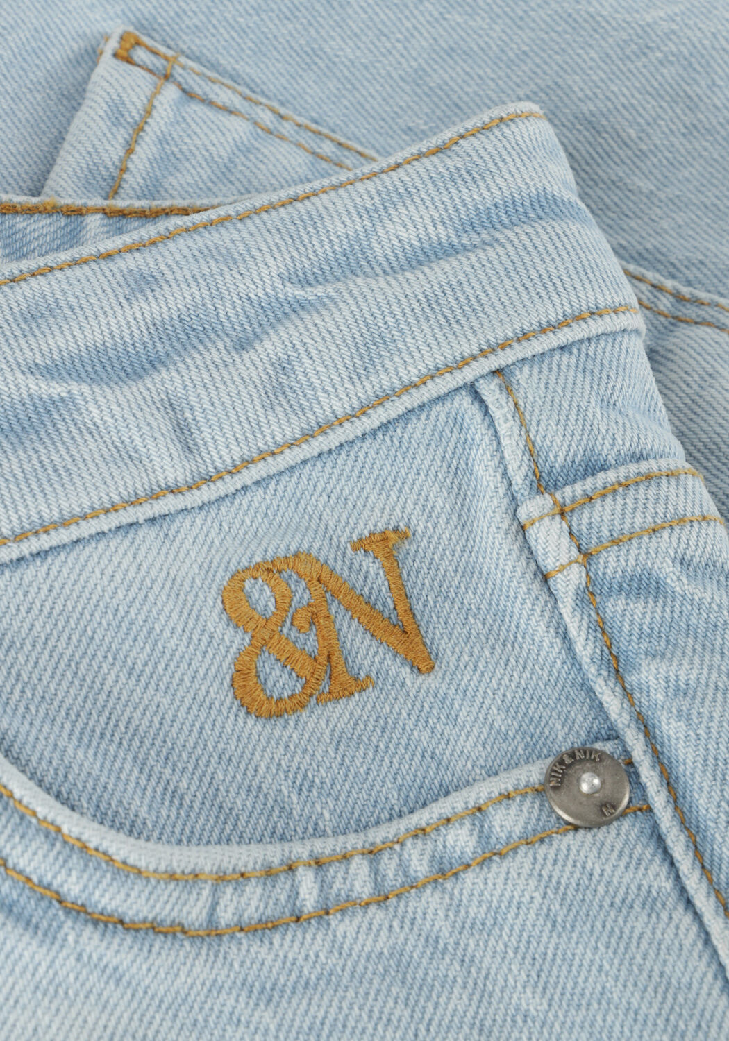 Lichtblauwe NIK & NIK Jeans FAYE DENIM SHORT - large