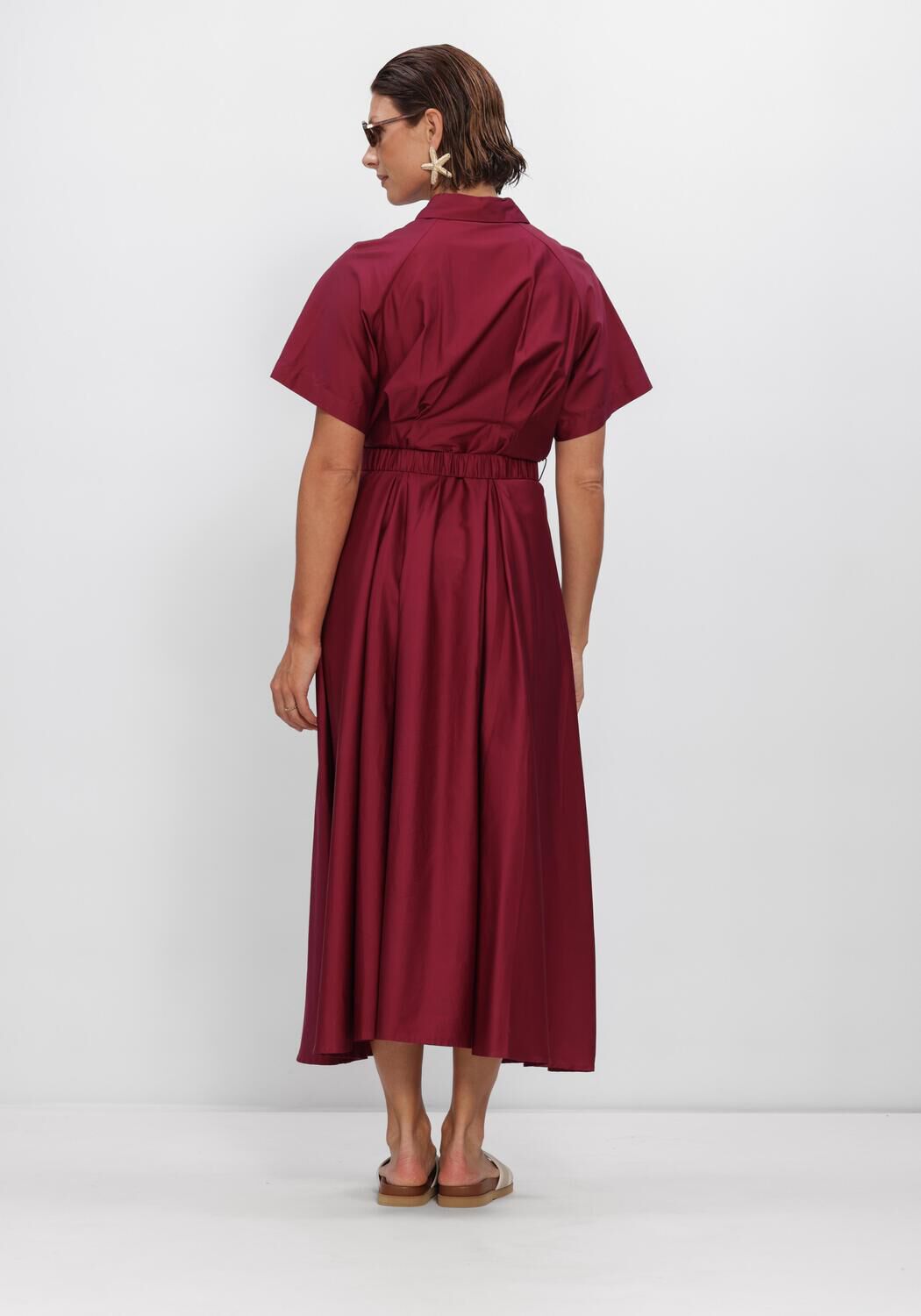 Y.A.S. YASSIMANA SS LONG DRESS Robes Bordeaux - large