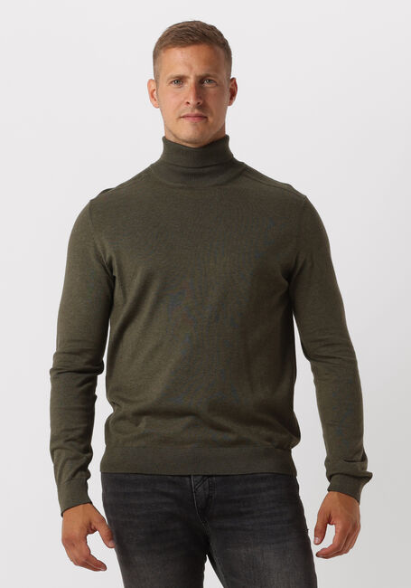 Donkergroene SELECTED HOMME Coltrui SLHBERG ROLL NECK NOOS - large