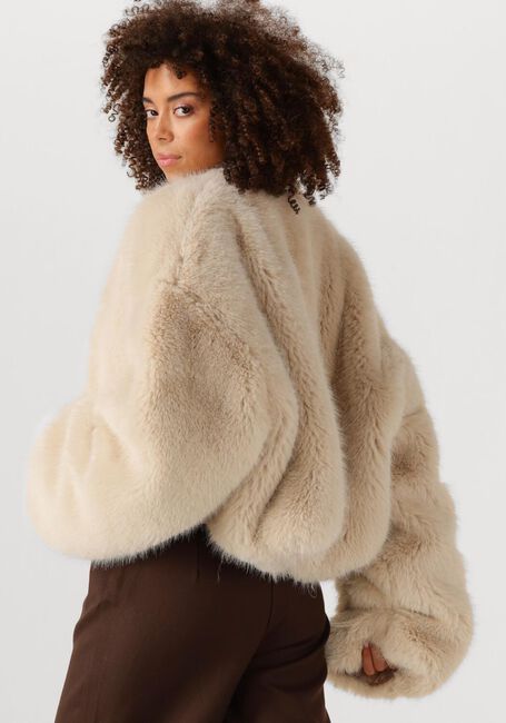 EST'SEVEN Manteau en fausse fourrure KINSKI WILD JACKET Crème - large
