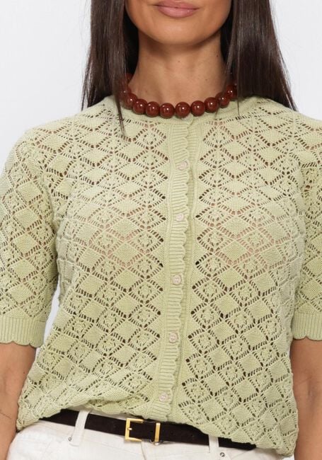 Groene SELECTED WOMEN Vest SLFSOFIA 2/4 KNIT CARDIGAN - large