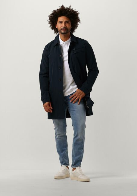 Blauwe VANGUARD Mantel LONG JACKET POLY SOFT TOUCH V-COAT - large