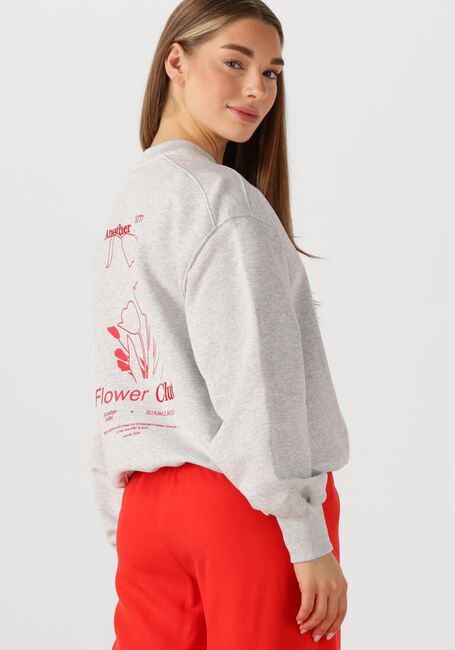ANOTHER LABEL Chandail JAXY FLOWER SWEAT Gris clair - large