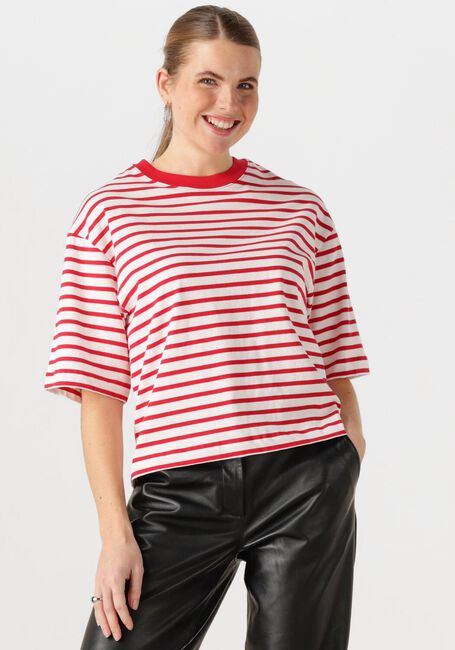 CATWALK JUNKIE T-shirt STRIPED LOOSE FIT TSHIRT en rouge - large