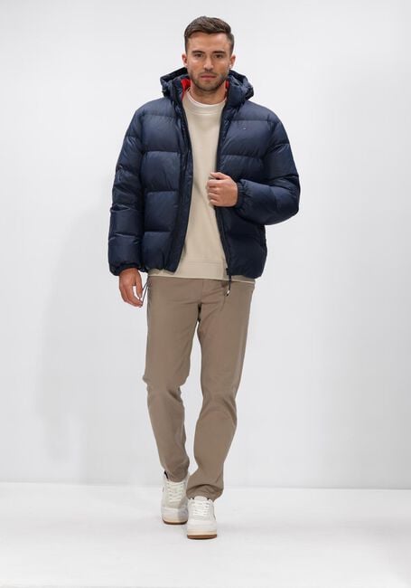 Donkerblauwe TOMMY JEANS Gewatteerde jas TJM ESSENTIAL DOWN - large