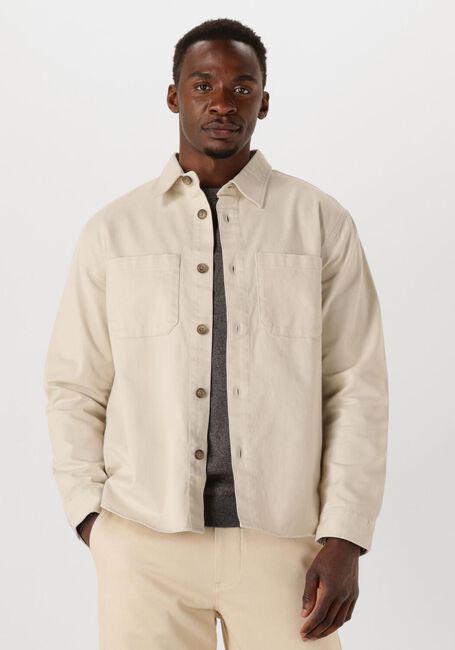Beige SELECTED HOMME Overshirt SLHTRAVIS TWILL OVERSHIRT LS NOOS - large