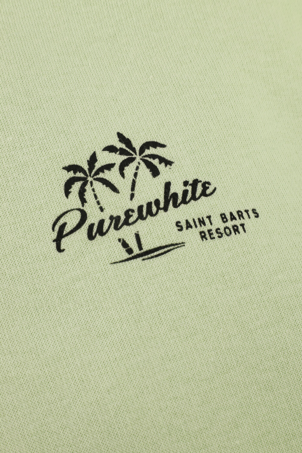 PUREWHITE Chandail HOODIE WITH CHEST PRINT en vert - large