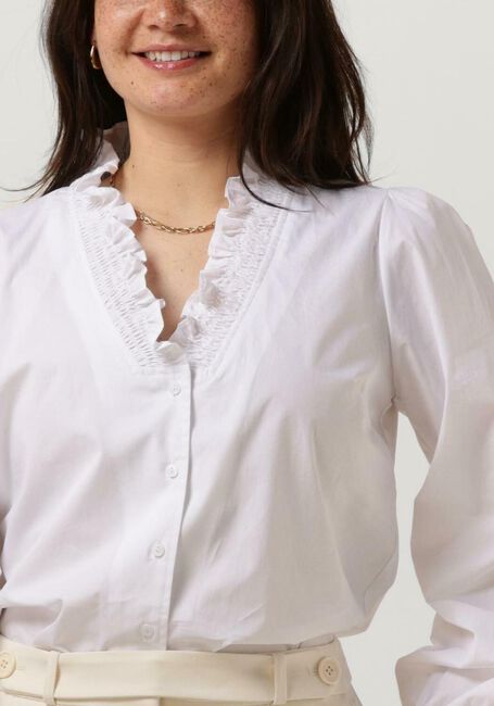 Witte NEO NOIR  BRIELLE SOLID SHIRT - large
