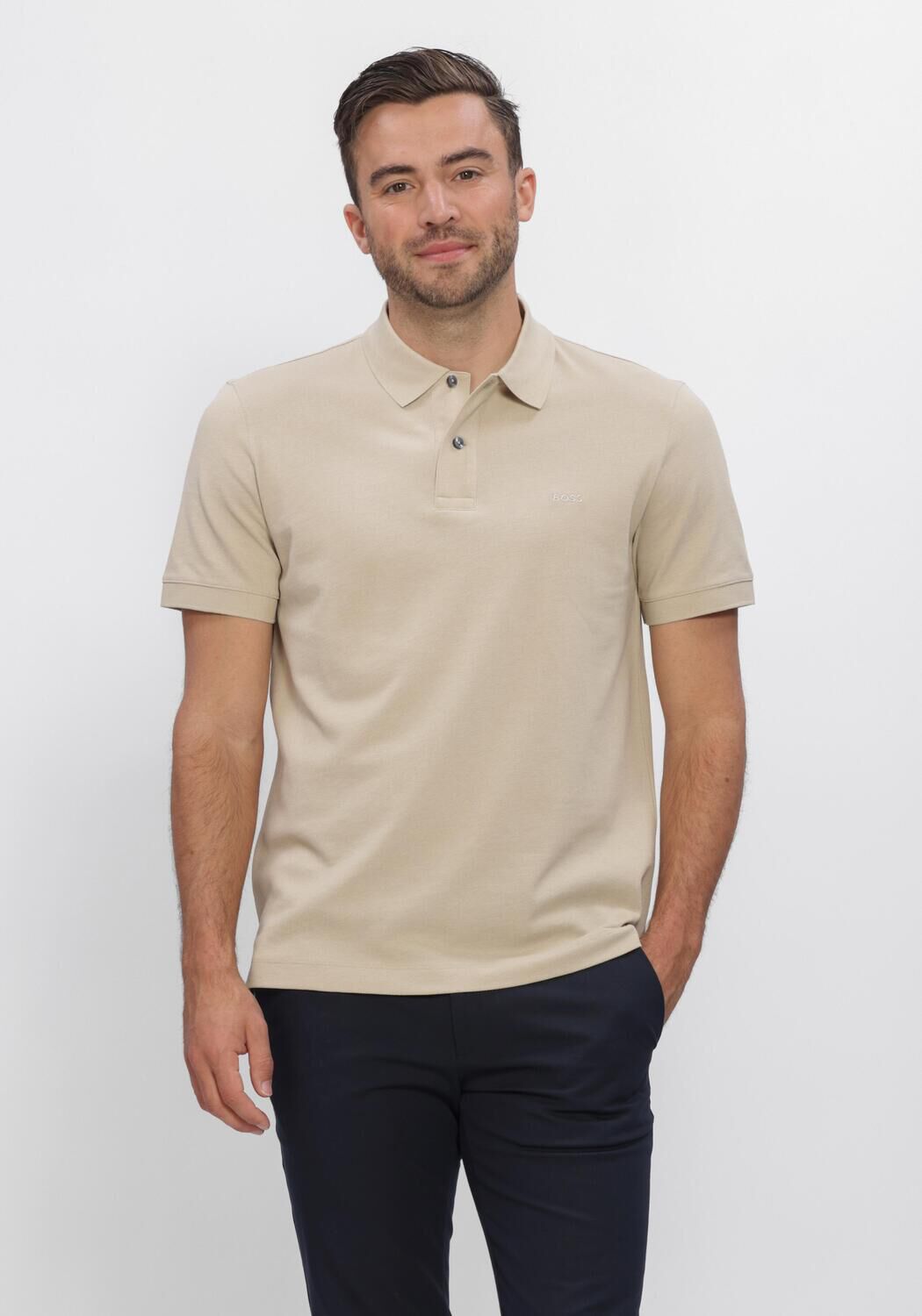 BOSS BLACK Polo PALLAS en beige - large