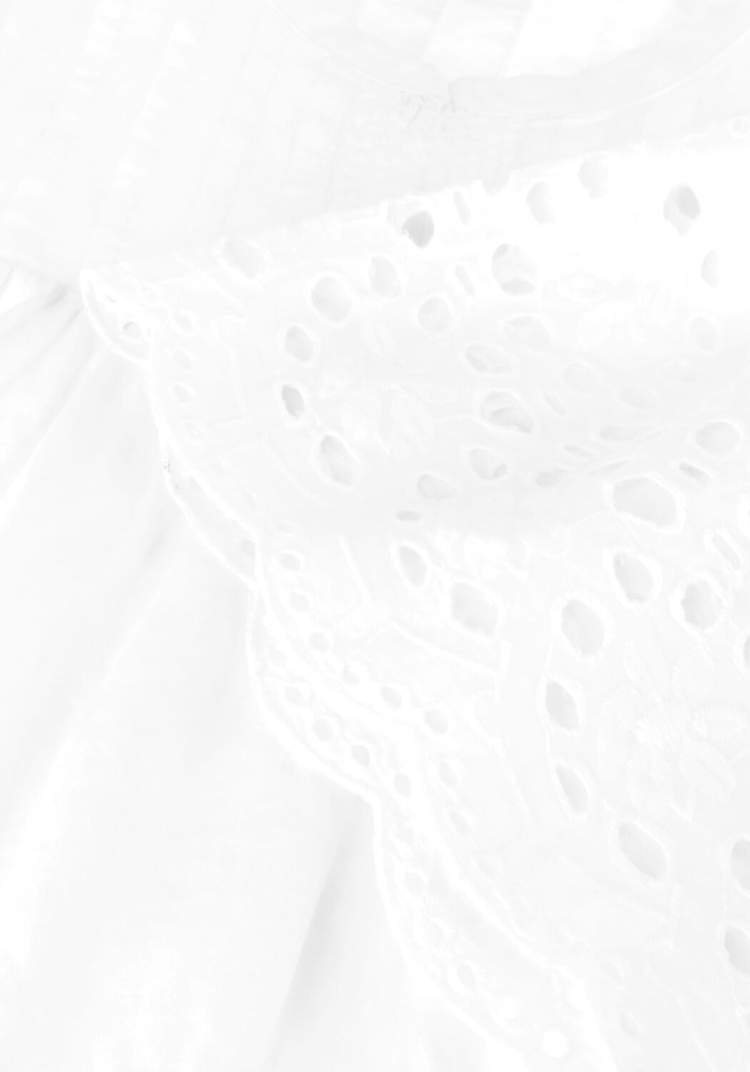 RUBY TUESDAY SALOME BLOUSE WITH HALF EMBRO SLEEVES AND ROUND NECK Blouses en blanc - large