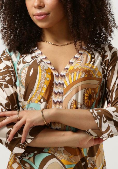 ANA ALCAZAR Mini robe TUNIC DRESS DECO en beige - large