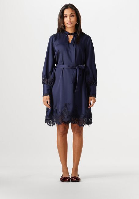 Donkerblauwe BRUUNS BAZAAR Mini jurk FELICIA DRESS - large