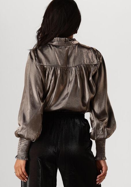NUKUS MARBELLA BLOUSE SHINY Blouses en marron - large