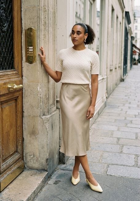 DRYKORN Jupe midi URA en beige - large