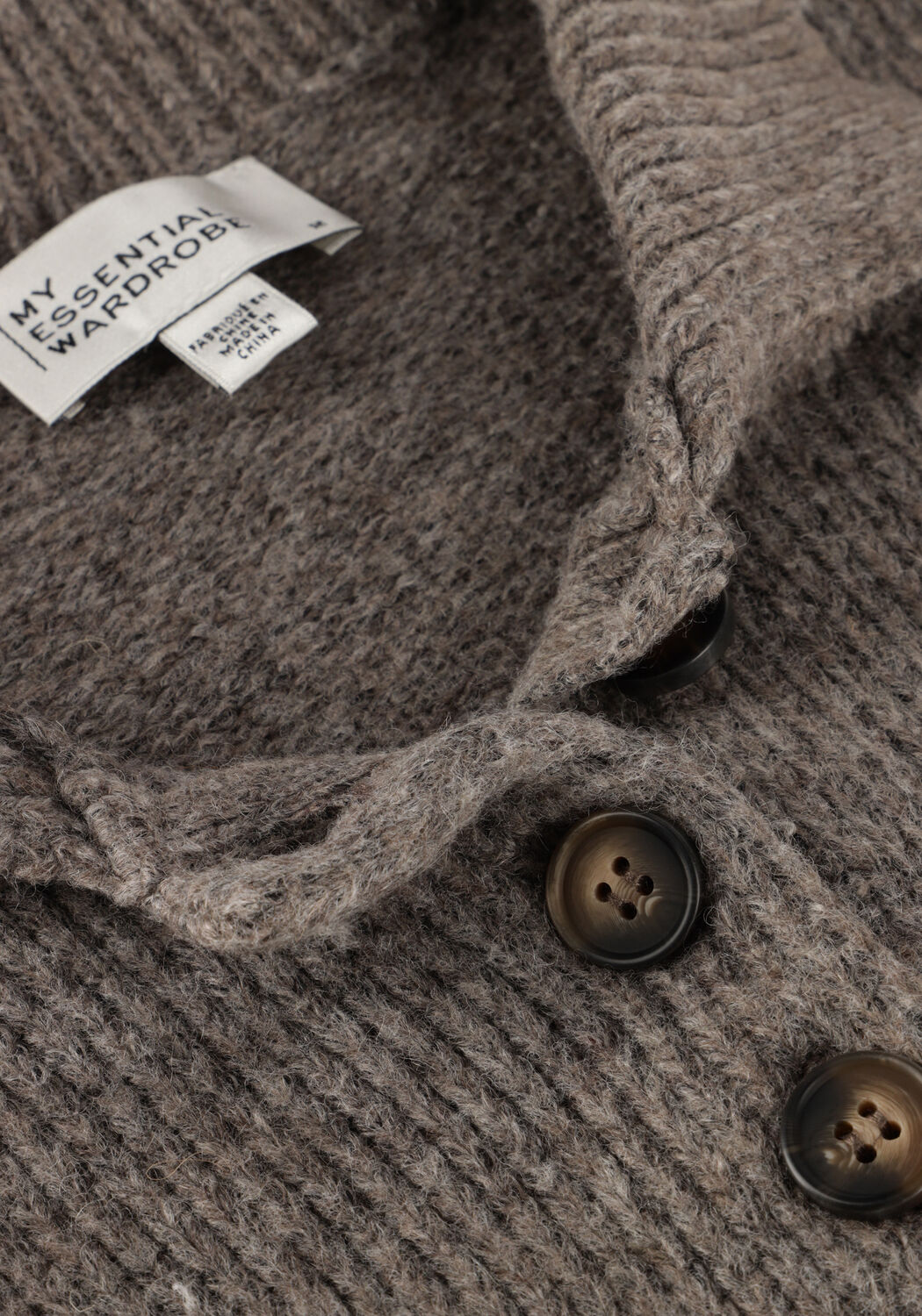 MY ESSENTIAL WARDROBE Pull PALOMAMW KNIT POLO SS en gris - large