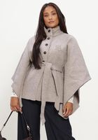 Grijze LIU JO Sjaal LOGO - CLOACK/PONCHO - medium