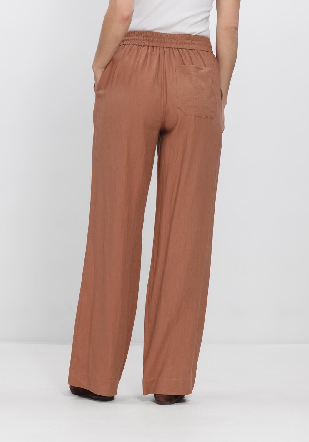 FIVEUNITS Pantalon large LINEAFV 763 en marron - large