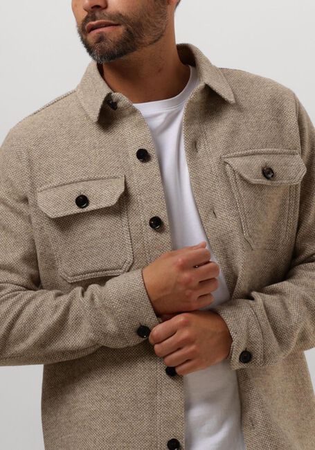 Beige PROFUOMO Overshirt OVERSHIRT TEXTURE - large