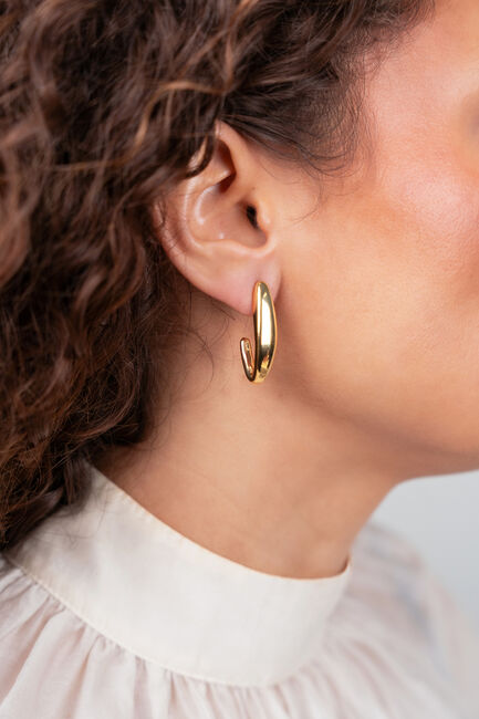 LOTT. GIOIELLI Boucles d'oreilles CL EARRING CURVED OVAL CREOLE S Dor&eacute; - large