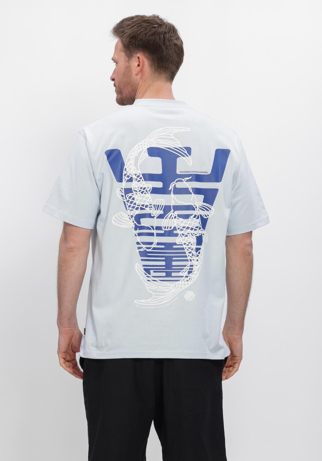 WOODBIRD T-shirt WBBAINE CARP TEE en bleu - large