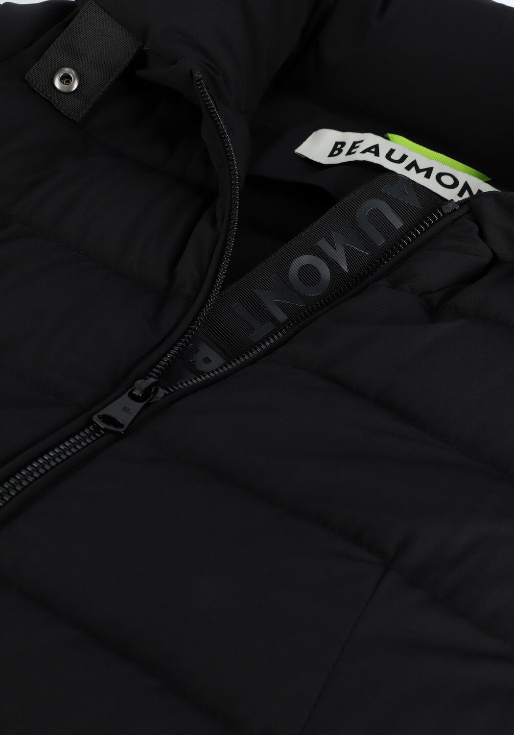 Zwarte BEAUMONT Gewatteerde jas BI STRETCH LONG COAT - large