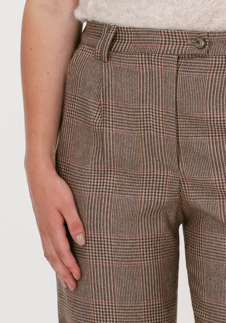 VANILIA Pantalon CHECK RELAXE en camel - large