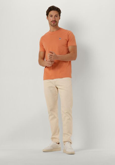 Oranje PS PAUL SMITH Polo MENS SLIM FIT SS TSHIRT ZEBRA BADGE - large