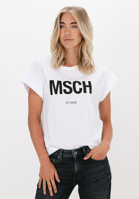 transactie God Beschrijving Witte MSCH COPENHAGEN T-shirt ALVA MSCH STD TEE | Omoda