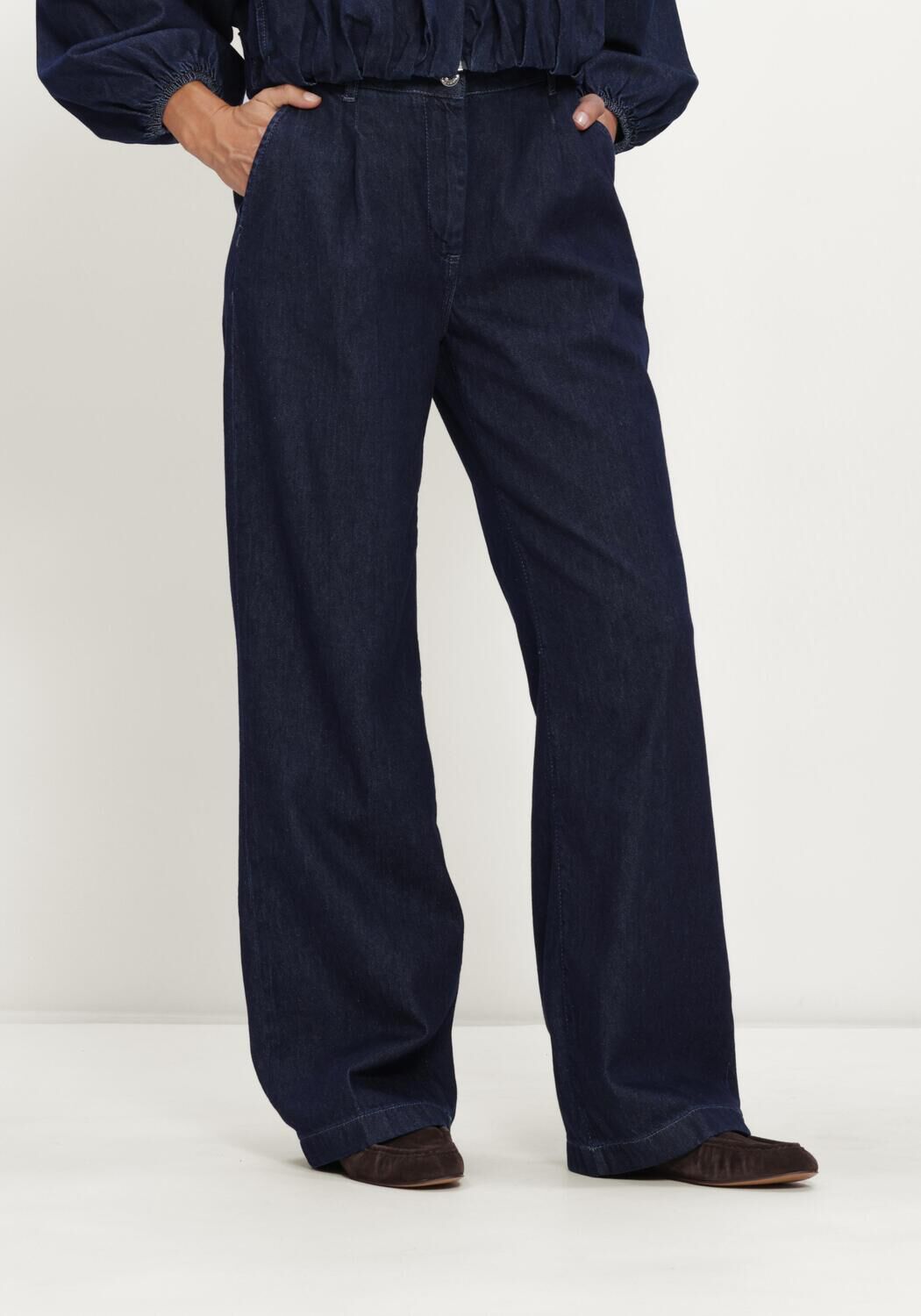 Blauwe DANTE6 Broeken/jumpsuits JULES DENIM SMART PANTS - large