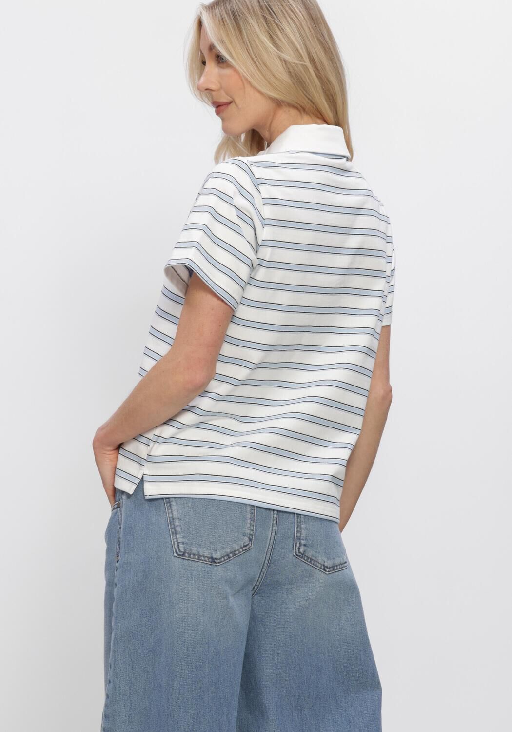 Witte MY ESSENTIAL WARDROBE Tops & T-shirts MWASLA POLO TEE - large