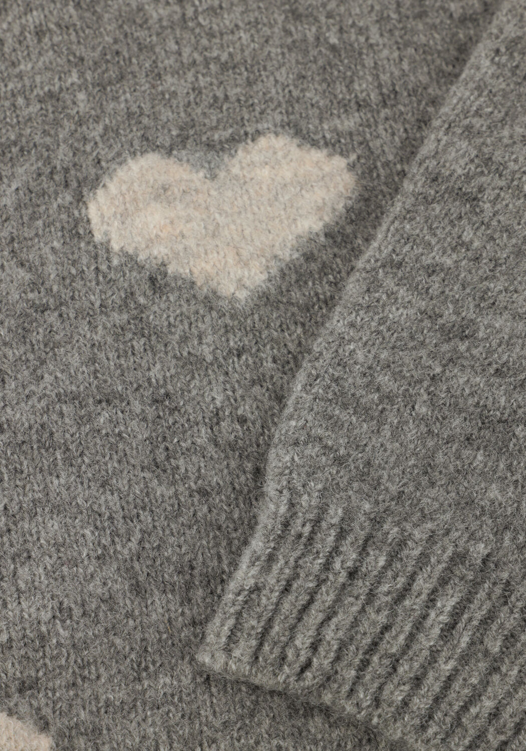 DAILY7 Pull KNITTED SWEATER HEART en gris - large