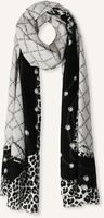 Zwarte LIU JO Sjaal ECS STOLA PEARLS ANIMAL - medium