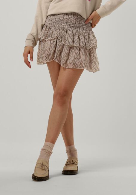 Beige NEO NOIR Minirok CARIN GRAPHIC FIRE SKIRT - large