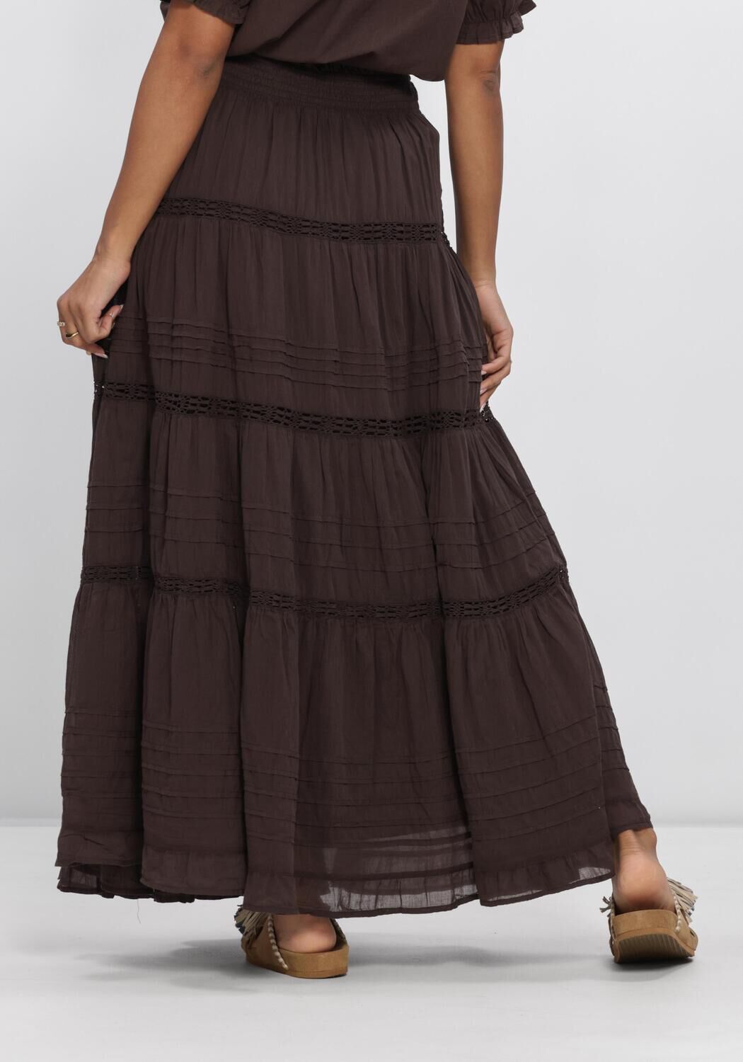 Bruine NEO NOIR Midirok FELICIA S VOILE SKIRT - large