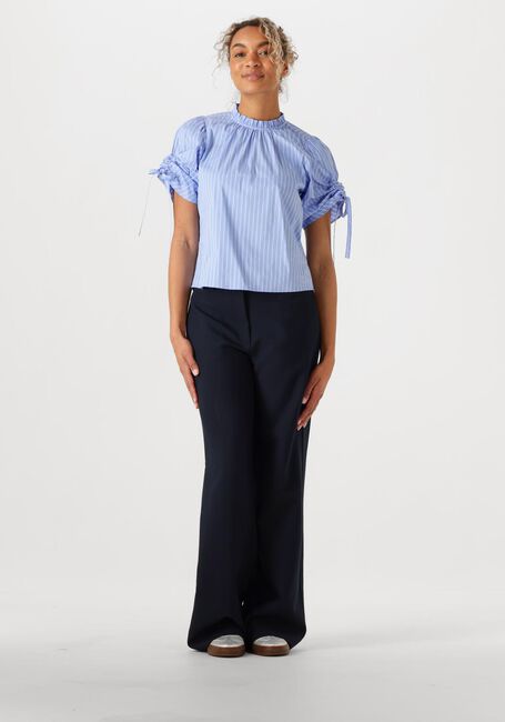 Lichtblauwe CO'COUTURE  DIVIACC PUFF SS BLOUSE - large