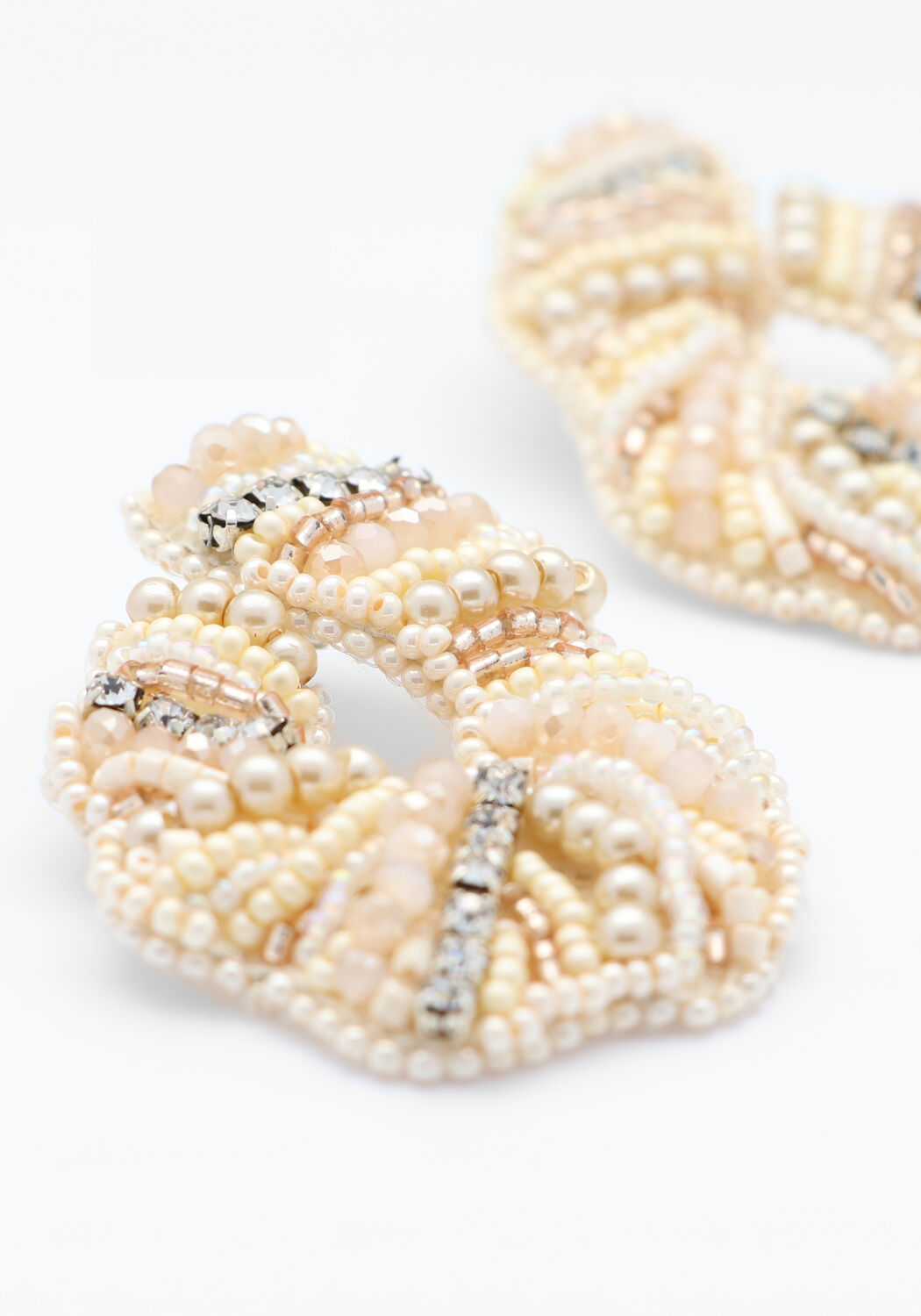 PAULIE POCKET Boucles d'oreilles GLAMOROUS CURL EARRINGS en beige - large