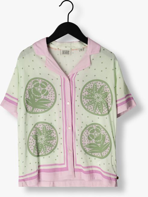 SCOTCH & SODA Blouse PLACED ALL OVER PRINTED SHORT SLEEVED SHIRT en vert - large