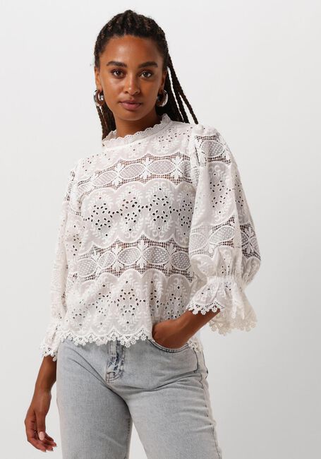 Witte NEO NOIR  ADELA BIG EMBROIDERY BLOUSE - large