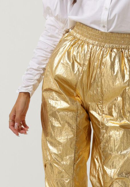 Gouden CO'COUTURE Pantalon TRICE METAL TECH PANT - large